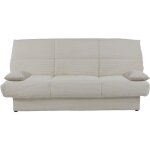 Banquette clic - clac clem - 3 places - tissu en velours ctel - beige - densit 20kg / m3 - 190 x 90 ...