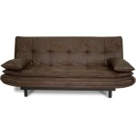 Banquette clic - clac darius - tissu marron - l 194 x p 121 x h 83 cm - fabriqu en ukraine