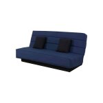 Banquette clic - clac unie avec housse bleu marine + 2 coussins - cc10003 - bleu marine - fabriqu� en ...