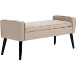 Homcom - banc de rangement - lin (100% polyester) - 120x45x54cm - beige Homcom - banc de rangement - lin (100% polyester) - 120x45x54cm - beige