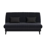Banquette convertible elios clic clac couchage 130 x 190 avec rangement int�gr� + 2 coussins offerts ...