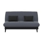 Banquette convertible elios clic clac couchage 130 x 190 avec rangement int�gr� + 2 coussins offerts ...