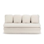 Banquette convertible noma 3 places tissu bouclette grge