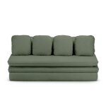 Banquette convertible noma 3 places tissu bouclette vert kaki