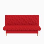 Banquette convertible olympe clic clac couchage 130x190 avec rangement int�gr� pearl rouge