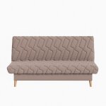 Banquette convertible olympe clic clac couchage 130x190 avec rangement int�gr� pearl taupe