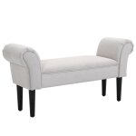 Banc entrée bout de lit - homcom - rembourré pour chambre à coucher - tissu à voile - 102x36x51cm - gris ... Banc entrée bout de lit - homcom - rembourré pour chambre à coucher - tissu à voile - 102x36x51cm - gris ...