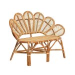 Banquette fleur de jardin en rotin rattan