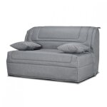 Banquette lit bz 140x190 cm en tissu gris matelas 12 cm ? buzzy meubletmoi