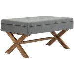 Banquette namaro en tissu avec espace de rangement - clp - gris - bois massif - 2 / 3 places - moelleux ... Banquette namaro en tissu avec espace de rangement - clp - gris - bois massif - 2 / 3 places - moelleux ...