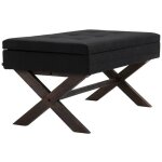 Banquette namaro en tissu avec espace de rangement - clp - noir - el�gance - chic - 2 / 3 places