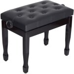 Homcom - tabouret de piano - bois - 68x34x16. 5cm - noir