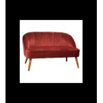 Banquette velours naova 2 placesrose terracota - atmosphera cr�ateur dint�rieur