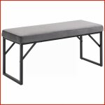 Banquette velout�e rembourr�e - homcom - polyvalente salon chambre entr�e - gris fonc�