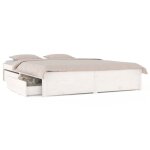 Cadre de lit - garosa - 140x190 cm - bois de pin massif - avec tiroirs - blanc Cadre de lit - garosa - 140x190 cm - bois de pin massif - avec tiroirs - blanc