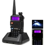 Baofeng uv - 5r talkie - walkie fm radio vhf - uhf avec double bande affichage veille et horloge intgre ...