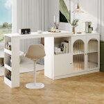 Meuble de rangement polyvalent 360� rotation avec �tag�res et porte en verre buffet de cuisine et bar ...