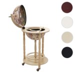 Bar de salon hwc - d83 minibar tagre de vin globe terrestre  33cm roulant bois deucalyptus ~