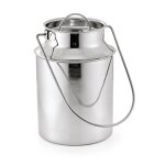 Baratte avec couvercle en acier au nickel - chrome 6 l h 280 mm � 180 mm - was germany