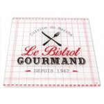 Dessous de plat - barbacado - le bistrot gourmand - rtro vintage - 20 x 20 cm - rsistant jusqu 280 ...