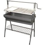 Barbecue - alpi - 80 x 50 x 115 cm - charbon - grille r�glable - plaque de cuisson