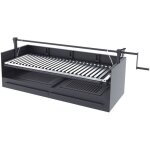 Barbecue argentin bois et charbon - fm calefaccion - 100 cm - grille suspendue � manivelle - grille inox ...