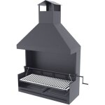Barbecue argentin bois et charbon - fm calefaccion - grille suspendue � manivelle - 100 cm - grille inox ...