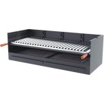 Barbecue bois et charbon - fm calefaccion - 100 cm - � poser ou encastrer - grille inox r�glable
