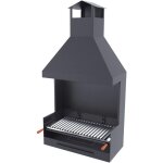 Barbecue bois et charbon - fm calefaccion - 80 cm - � poser ou � encastrer - grille inox r�glable