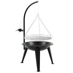 Barbecue au charbon de bois - bbq - toro - mod�le pivotant - � 55 cm - grille chrom�e - noir