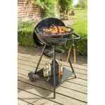 Barbecue charbon de bois brighton - somagic - sur chariot - convient pour 6 - 7 personnes
