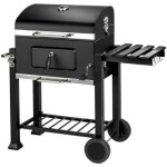 Barbecue au charbon de bois grill fumoir bbq wagon - mixmest - 115 x 68 x 107 cm - 5 personnes - noir ...