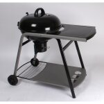 Barbecue  charbon de bois sur chariot ranger - somagic - surface de cuisson 55cm - pour 10 personnes ...