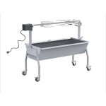Barbecue � charbon - r�tissoire - tourne broche xxlsilver style - surface de cuisson : 110 x 47 cm - ...