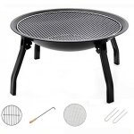 Barbecue - culinorea - quatre coins pliable portable grille charbon grille incluses crochet allumer le ...