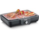 Barbecue �lectrique 2300 w - grille inox et surface de cuisson 37x29cm