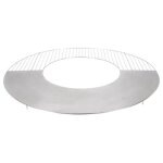 Grille plancha pour barbecue ronde en inox - argent� - d 825 cm