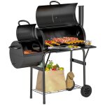 Barbecue fumoir charbon acier couvercle thermom�trebac � charbonq