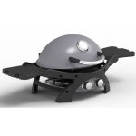 Barbecue gaz 5. 2kw 2 grilles en fonte surface cuisson 58 x 42. 5 cm 2 bruleurs inox 2 tablettes thermom�tre ...