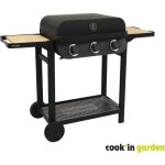 Barbecue  gaz - cookin garden - flavo - 3 brleurs - noir