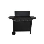 Barbecue � gaz - grill garden - noir - 4 br�leurs - avec capot de protection - allumage piezo �lectrique ...