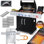 Barbecue � gaz infrarouge - kesser - zone infrarouge 800�c - 4 br�leurs principaux 293 kw - br�leur lat�ral ...