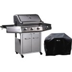 Barbecue gaz avec led bingo 4 - 4 brûleurs dont 1 latéral - 14kw + housse protection - argenté Barbecue gaz avec led bingo 4 - 4 brûleurs dont 1 latéral - 14kw + housse protection - argenté