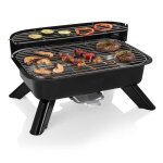 Barbecue hybride - princess - 112252 - lectrique ou charbon - 2000 w - surface 44x28, 5 cm