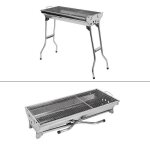 Barbecue - peiqilasan - 73 x 34 cm - inox - charbon