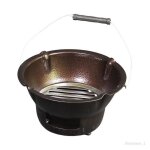 Barbecue portable - café - charbon - poignée de transport - idéal pour randonnée - fer de haute qualité ... Barbecue portable - café - charbon - poignée de transport - idéal pour randonnée - fer de haute qualité ...