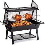 Barbecue rotissoire - swapy - tournebroche mechoui - gril � barbecue 2 en 1 - couvercle anti - �tincelles ...
