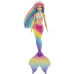 Poup�e sir�ne - barbie - dreamtopia - change de couleur - diad�me - arc - en - ciel