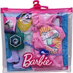 Barbie ensemble de vtements pour poupes fashion storytelling rose 10 pcs
