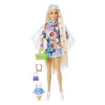 Barbie - barbie extra robe fleurie - poupe - 3 ans et +